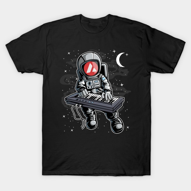 Astronaut Organ Avalanche AVAX Coin To The Moon Crypto Token Cryptocurrency Blockchain Wallet Birthday Gift For Men Women Kids T-Shirt by Thingking About